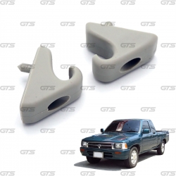 พลาสติกล็อคที่บังแดด หน้ารถ 2 ตัว สีเทาอ่อน สำหรับ Toyota Hilux Migthy-X LN85 LN90 MK3 Pick Up ปี 1989-1997